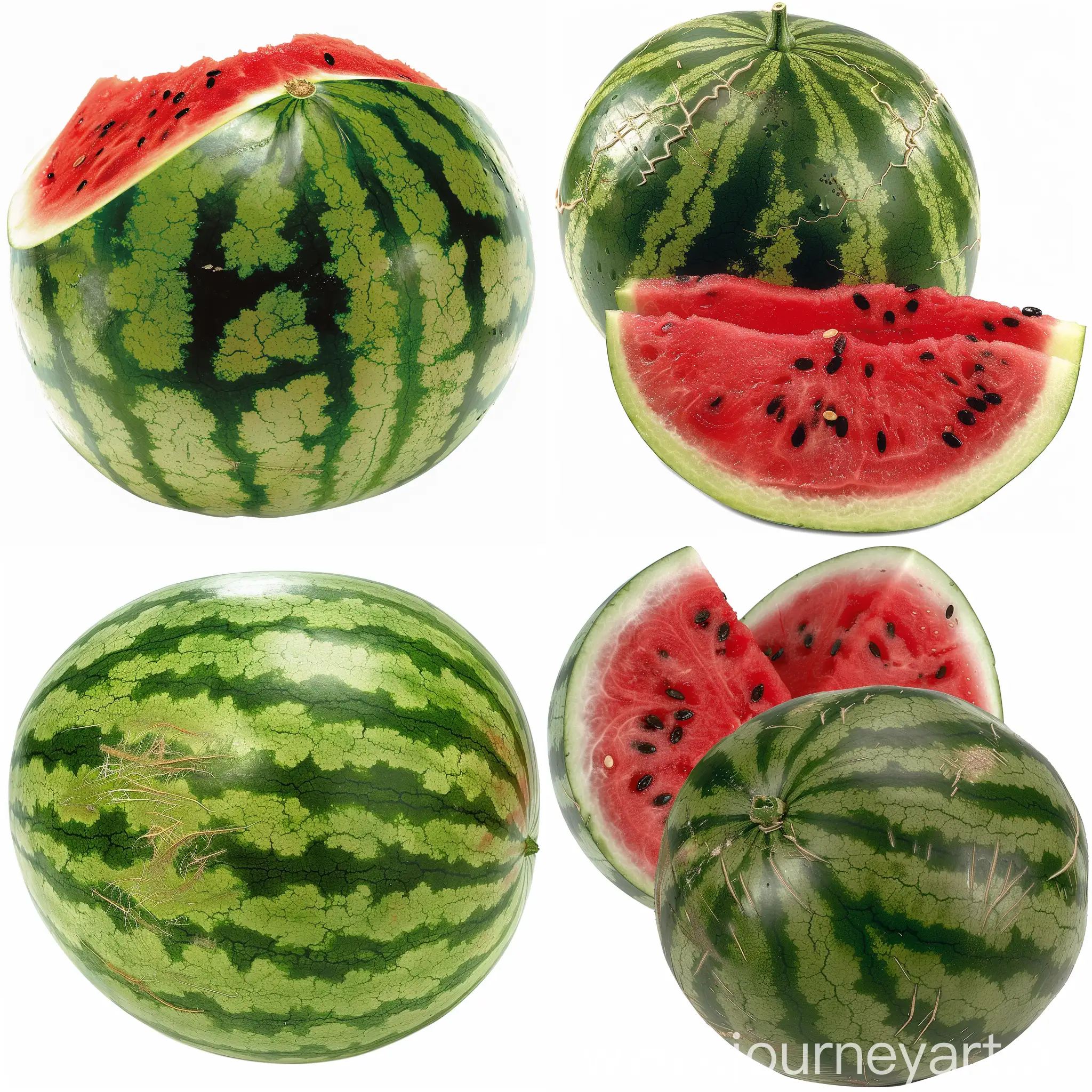 Colorful-Watermelon-Slices-on-a-White-Background