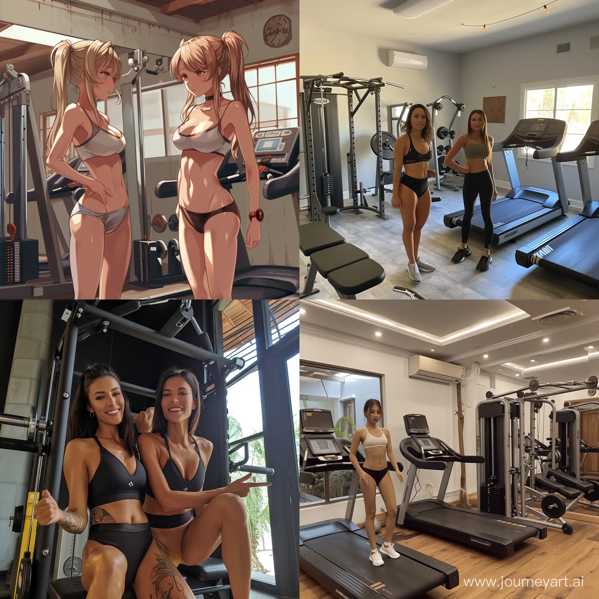 Two-Sexy-Women-Exercising-in-a-Cozy-Gym-Setting