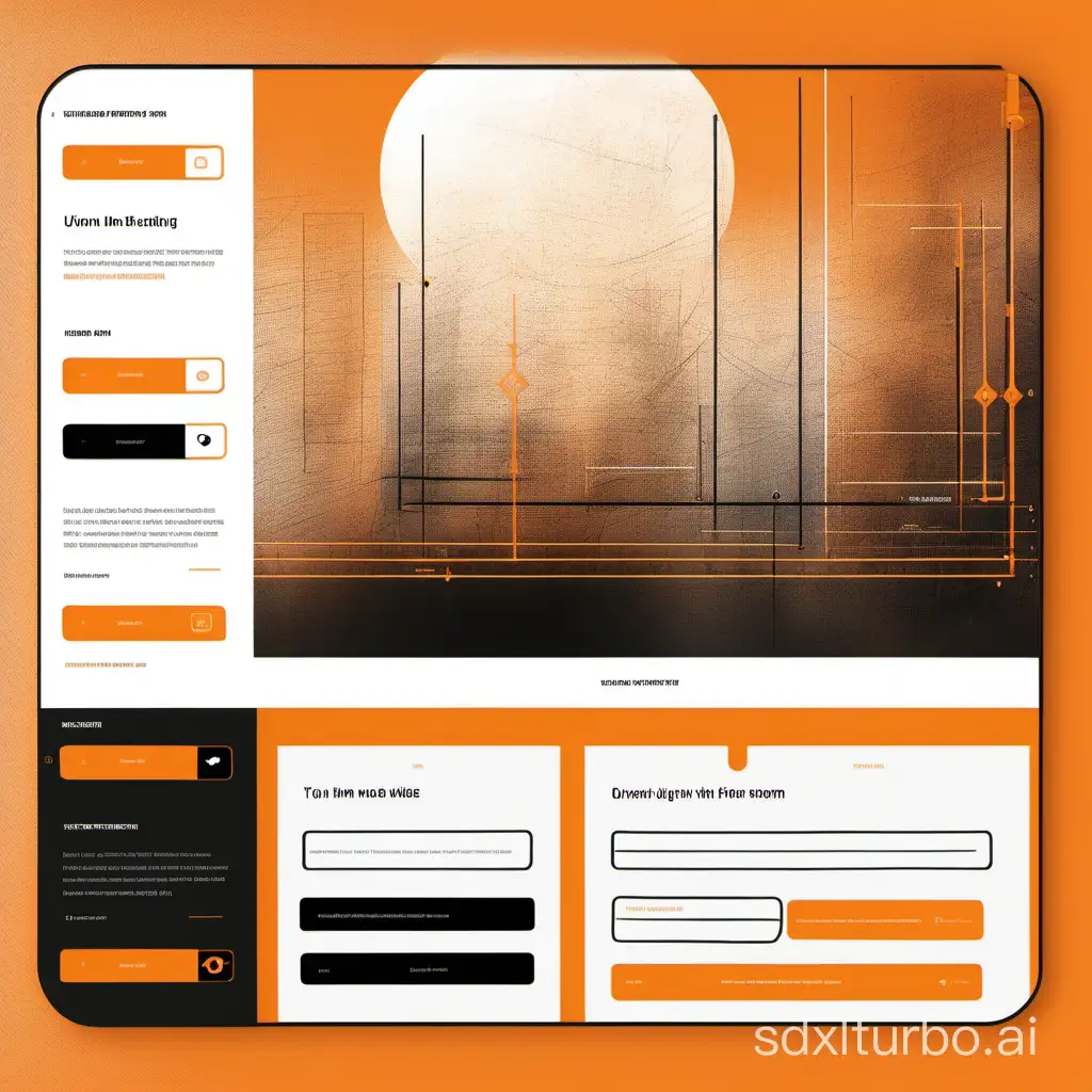 Mobile-Website-UIUX-Design-in-Orange-and-Black-Theme