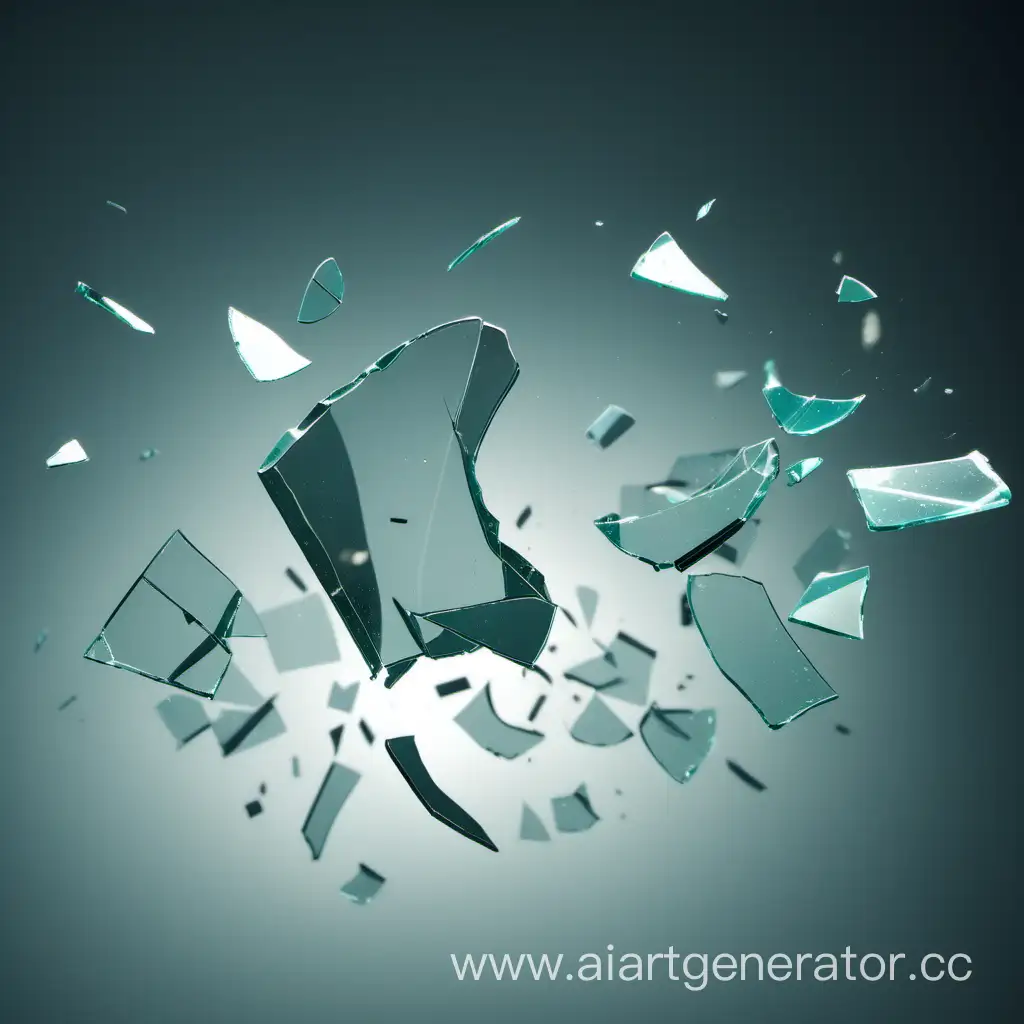 Dynamic-Motion-Shattered-Glass-Fragments-in-Flight