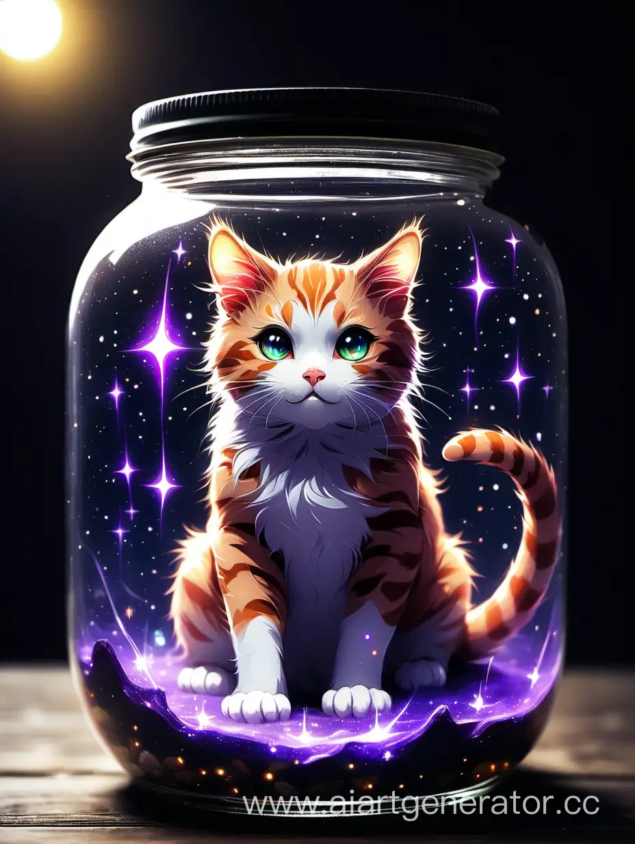 Enchanting-Cat-Inside-a-Magical-Jar