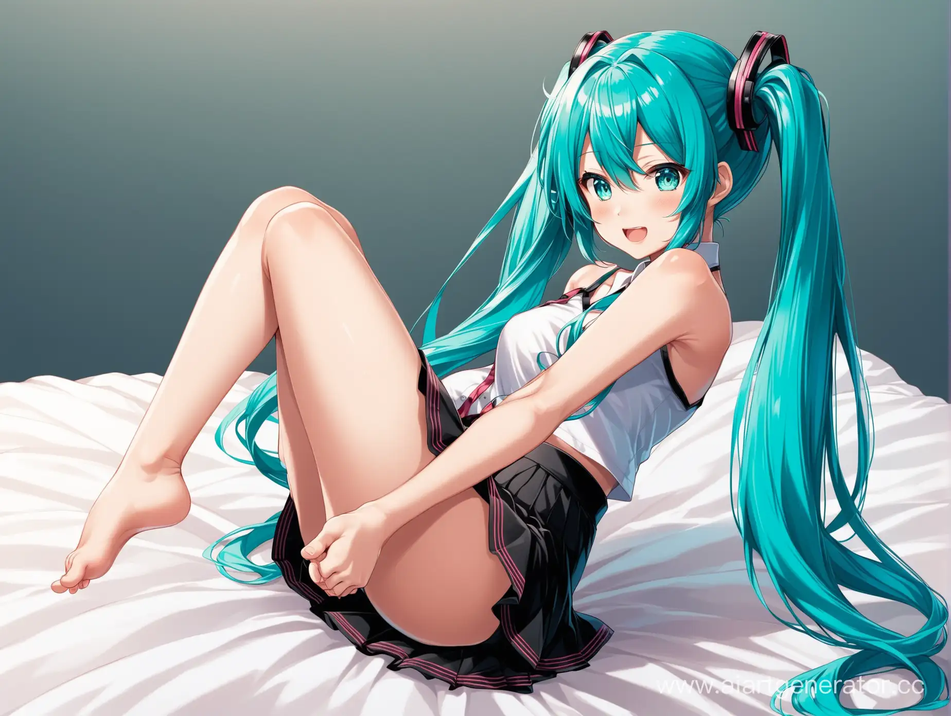 Anime-Character-Miku-Hatsune-in-Casual-Outfit-with-Bare-Feet