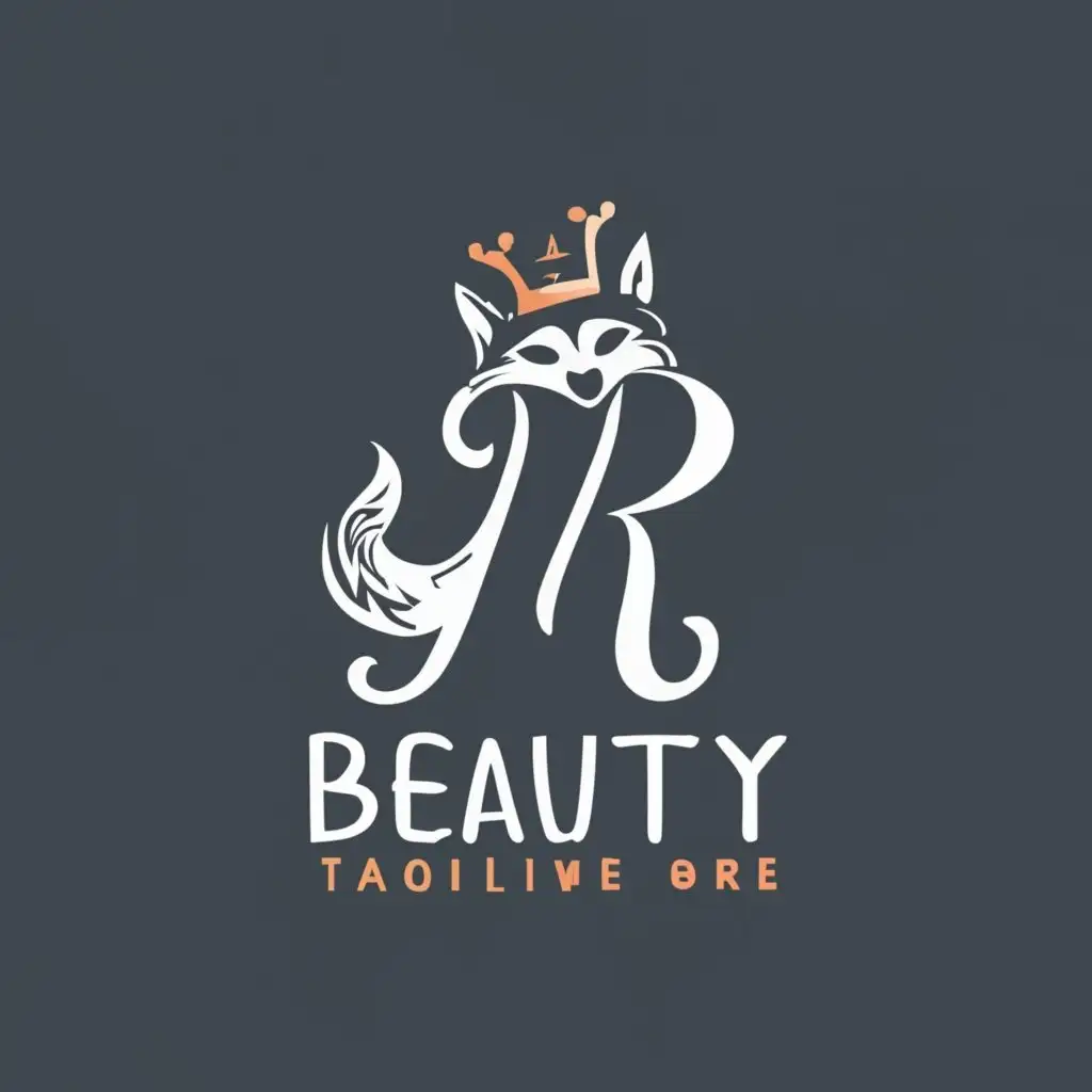 logo, Wolf wearing crown with R letter, with the text "R", typography, be used in Beauty Spa industry