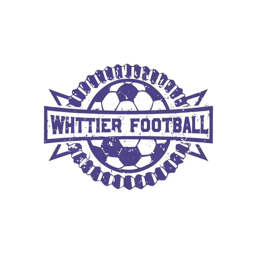 logo, SOCCER BALL, with the text "WHITTIER
FOOTBALL CLUB", typography, be used in Nonprofit industry