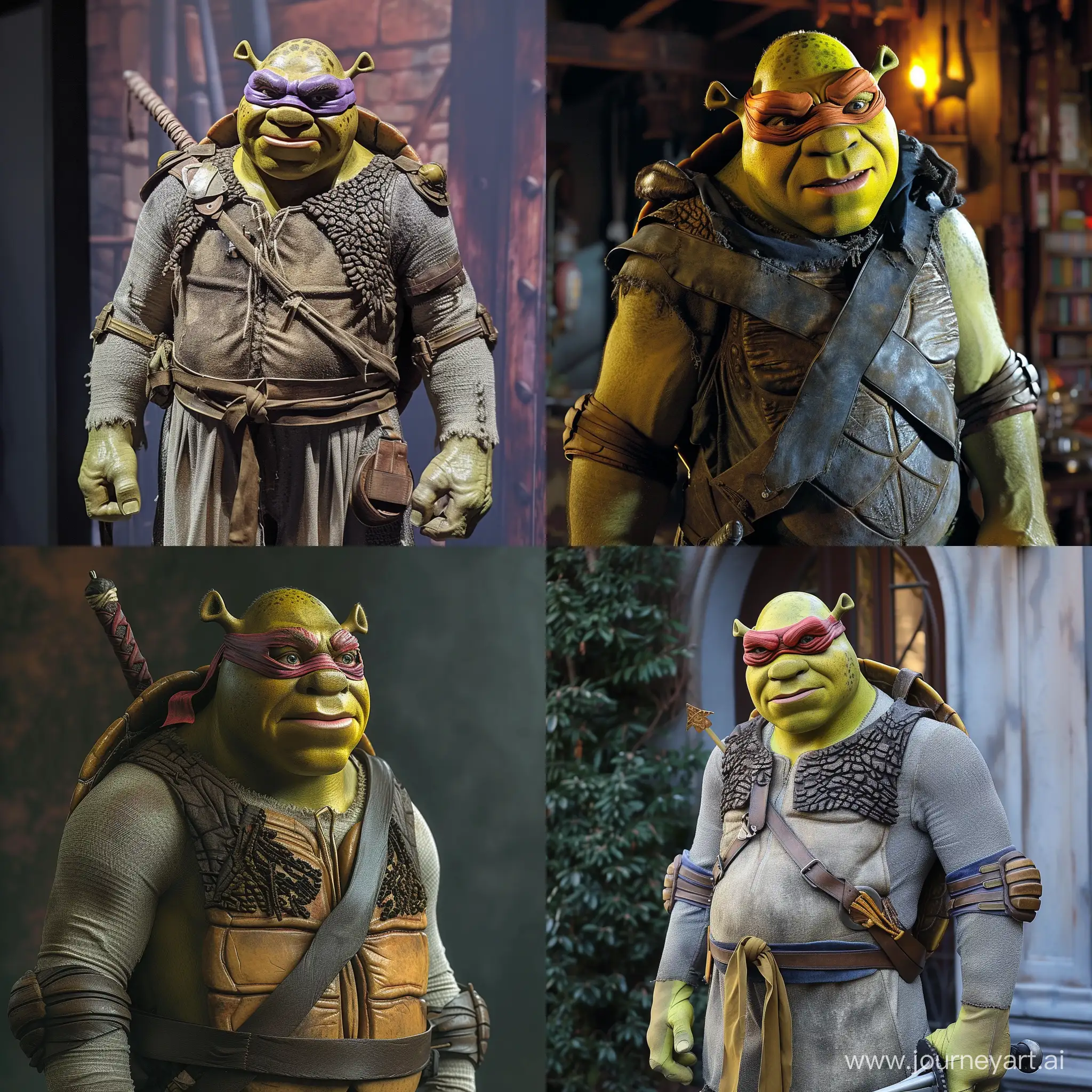 Shrek-Dressed-as-Shredder-from-Teenage-Mutant-Ninja-Turtles