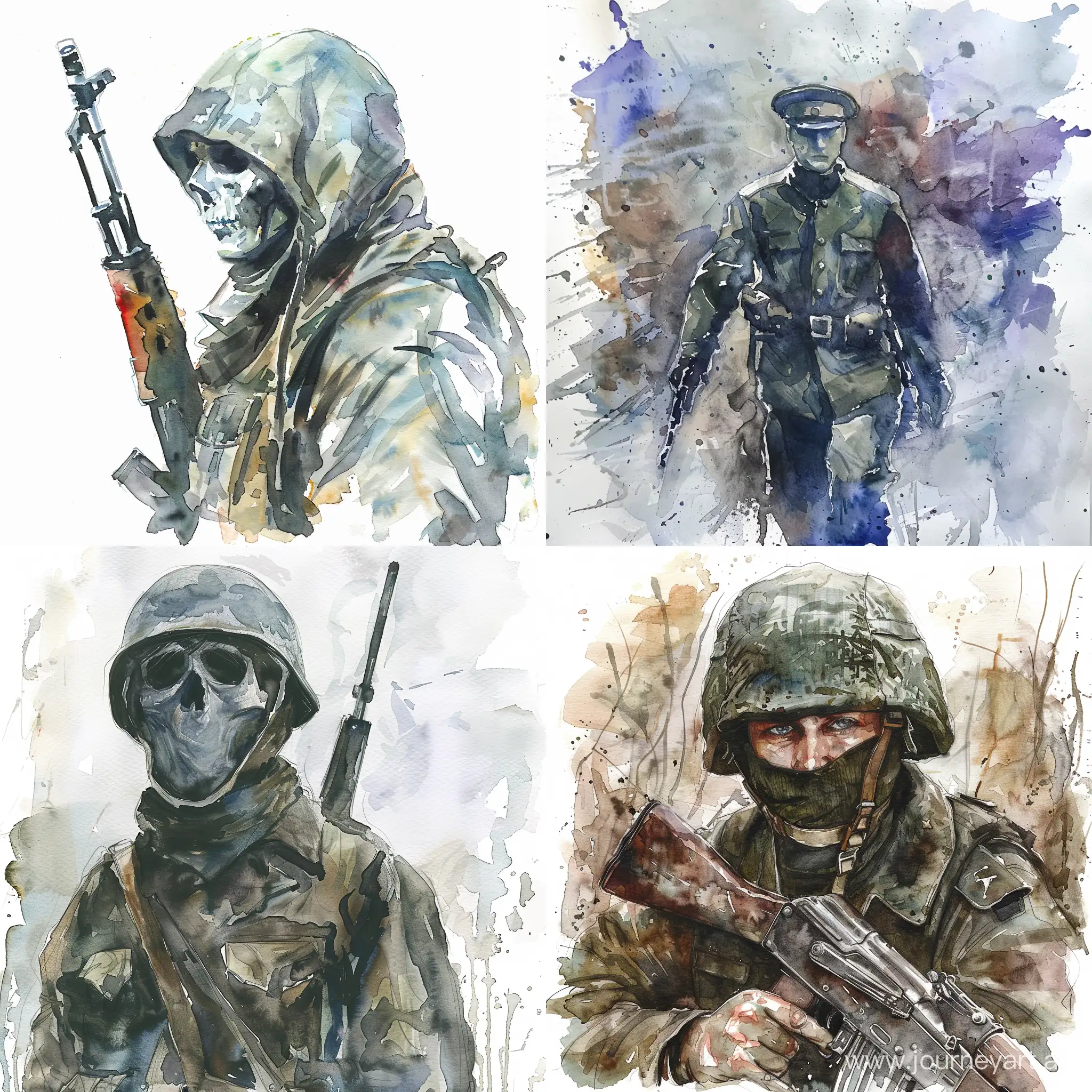 Russian-Soldier-Phantom-in-Ethereal-Watercolor-Portrait