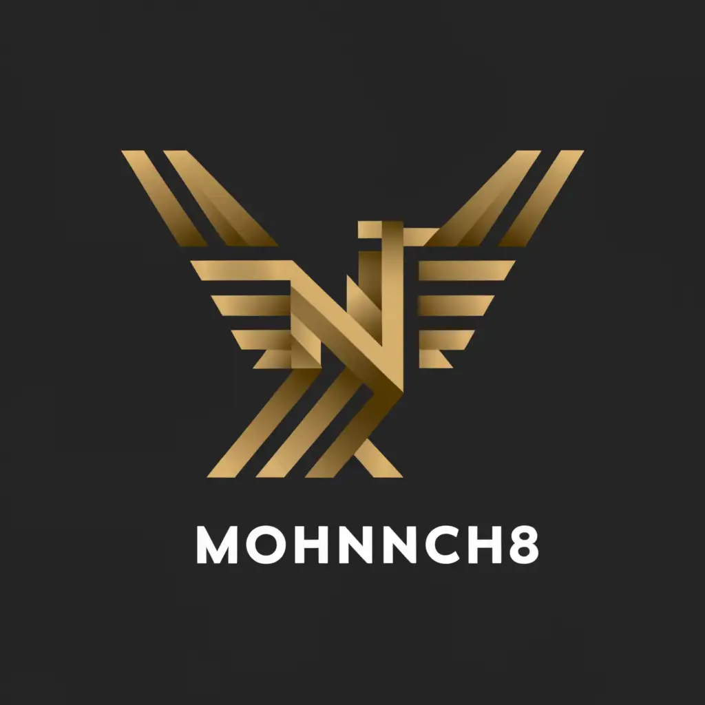a logo design,with the text "mohnch8", main symbol: bird,Moderate,clear background