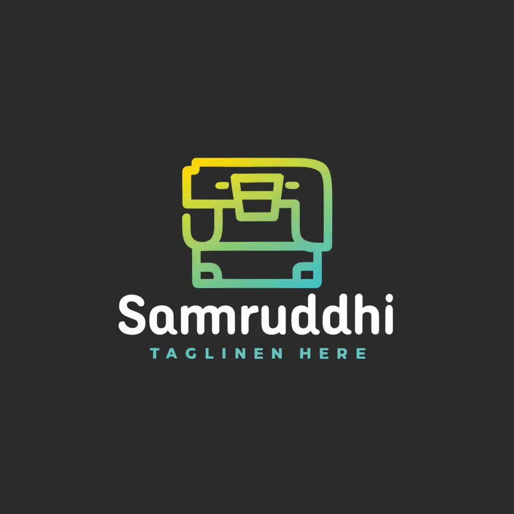 a logo design,with the text "samruddhi", main symbol:printing,Moderate,clear background