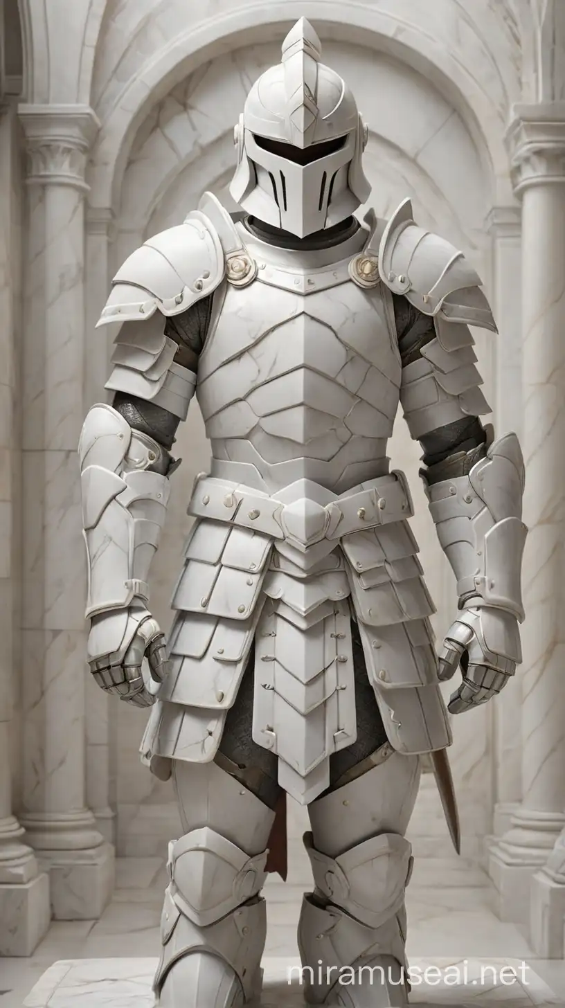 an armor made of marble