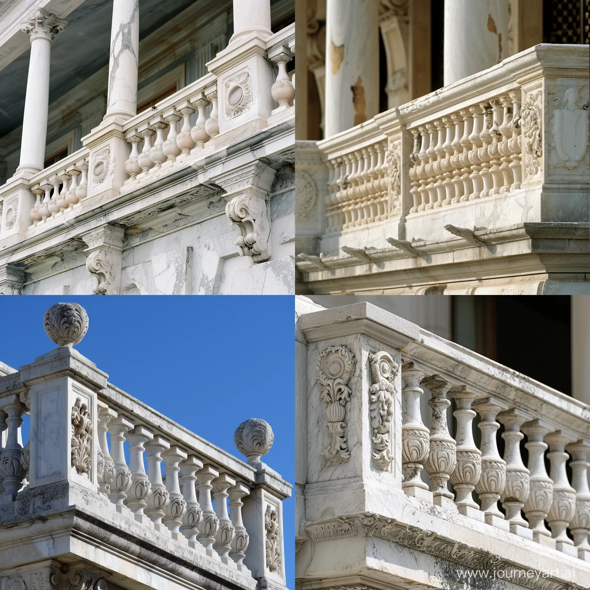 Elegant-Marble-Rococo-Balustrade-and-Parapet