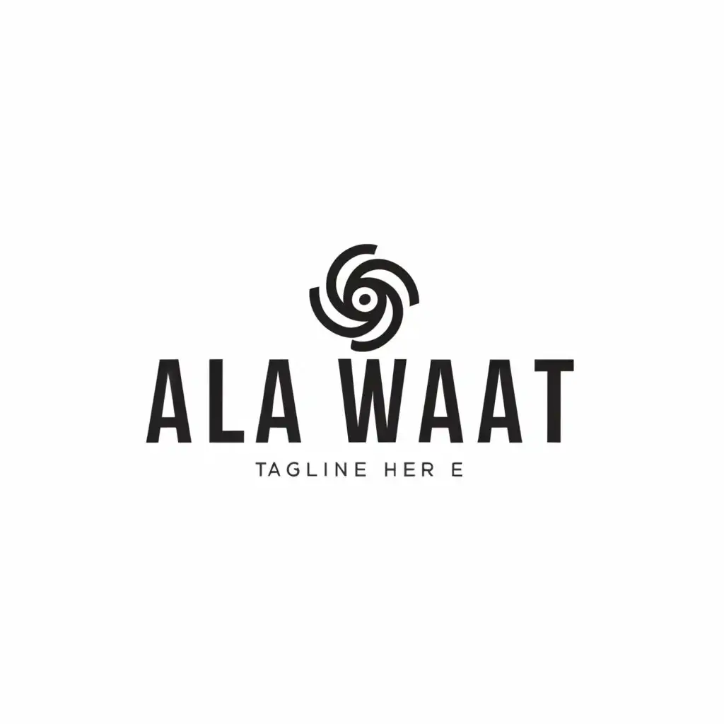 a logo design,with the text "Alba Watt", main symbol:Vortex,Minimalistic,clear background