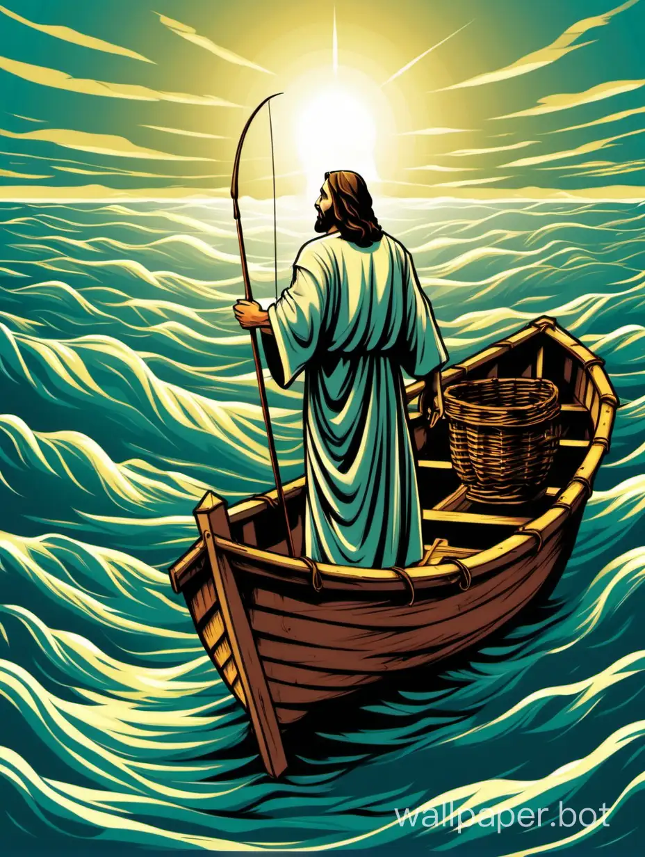 jesus, “Follow me, and I will make you fishers of men, vector art