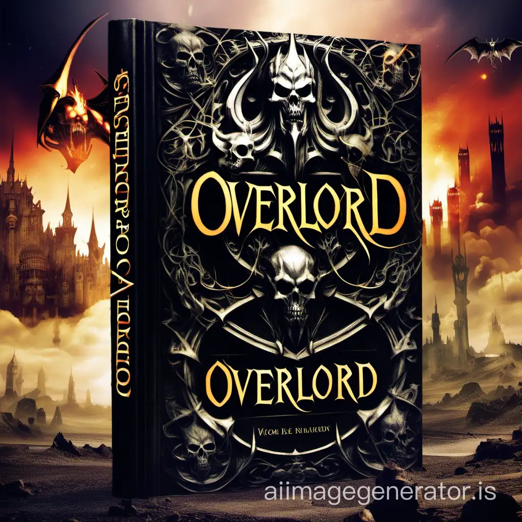 a fantasy book with the words " Overlord " on the cover