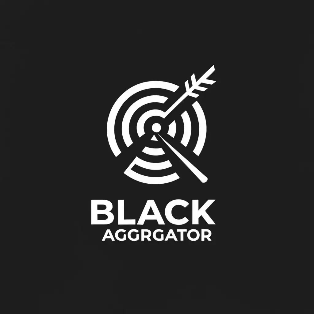 a logo design,with the text "Black Crypto Agregator", main symbol:target,Moderate,be used in Финансы industry,clear background