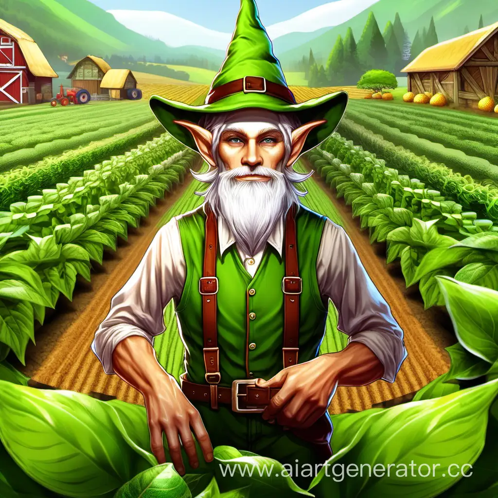 Prosperous-Elf-Farmer-Tending-to-Bountiful-Crops-in-Enchanting-Fields