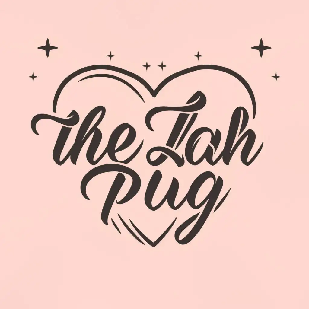 logo, bold fonts inside heart, with the text "the lash plug", typography, be used in Beauty Spa industry
