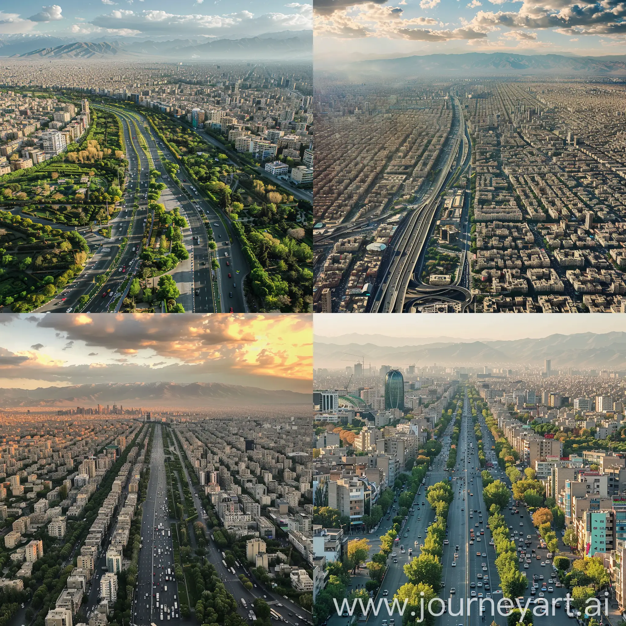 Aerial-View-of-Tehran-City-and-Abar-Comic-Strip