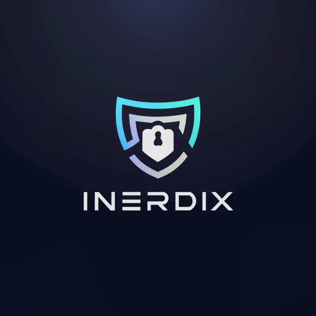 a logo design,with the text "iNerdix", main symbol:Security,Moderate,be used in Technology industry,clear background