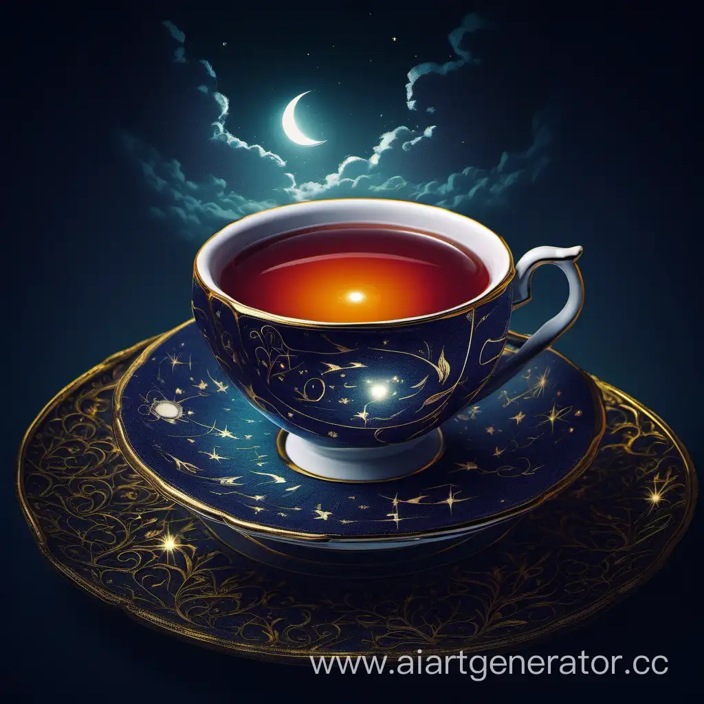 tea cup full of night