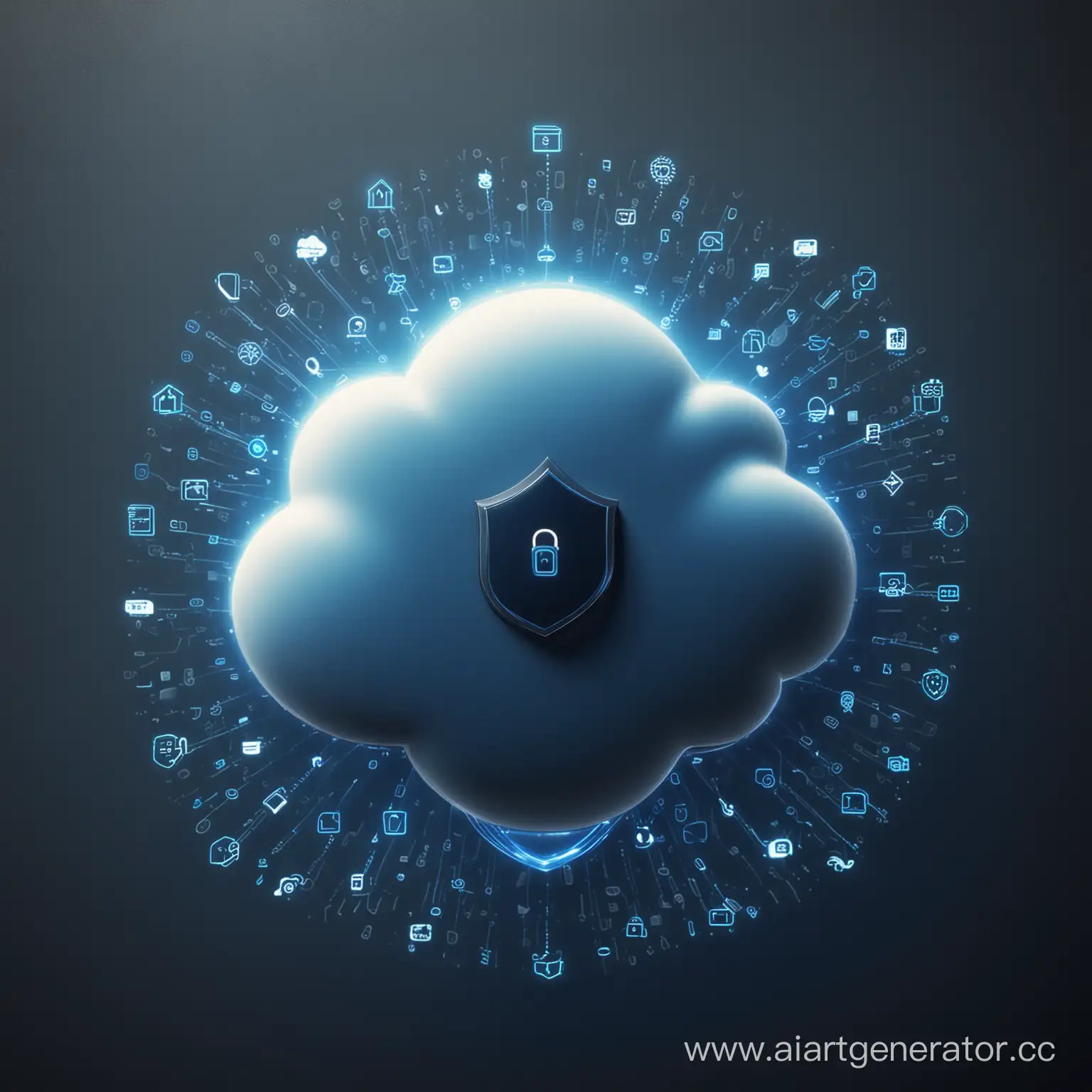 Dark-Blue-Cloud-of-Security-with-Protection-Function
