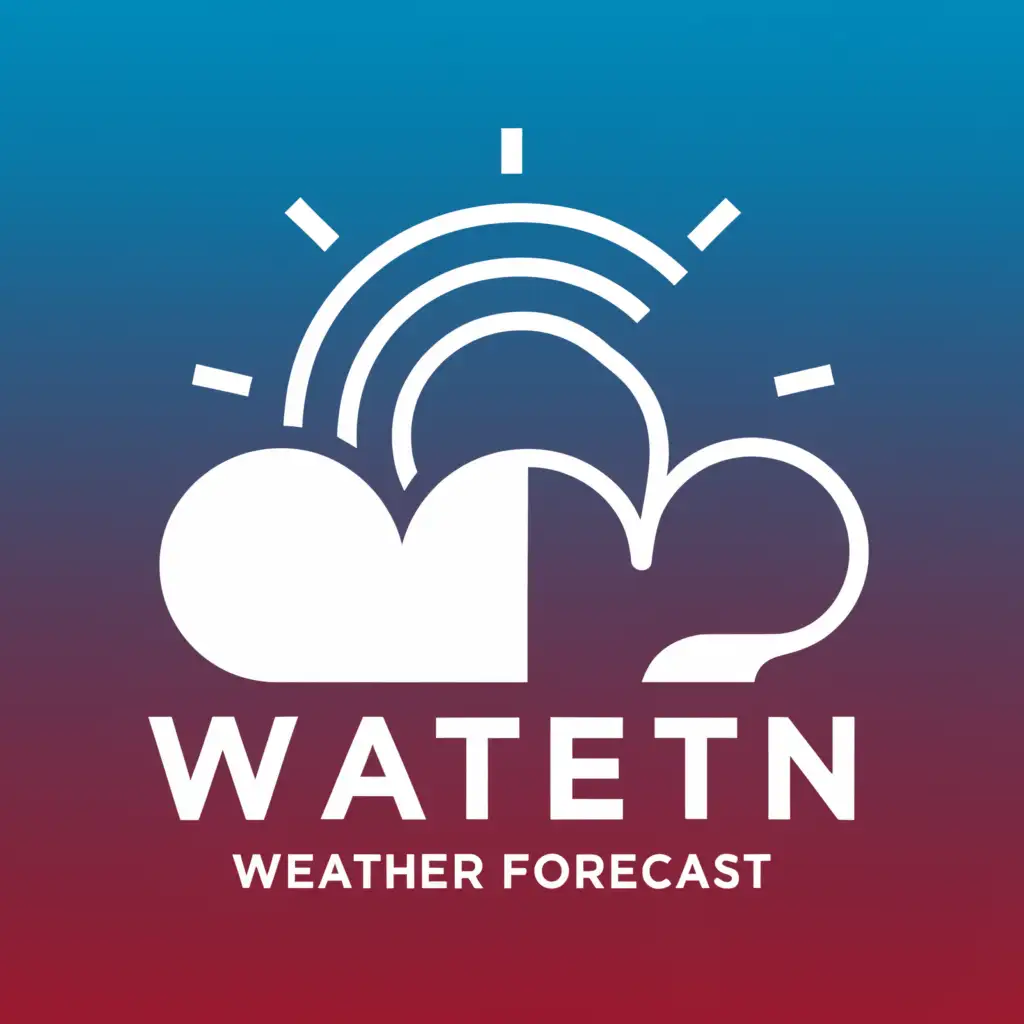 a logo design,with the text "US and East TN Weather forecast", main symbol:weather map,Moderate,clear background