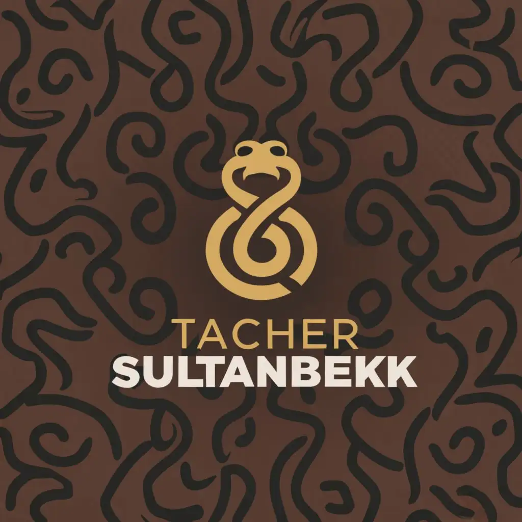 a logo design,with the text "TEACHER SULTANBEK", main symbol:SNAKE,Minimalistic,be used in Education industry,clear background