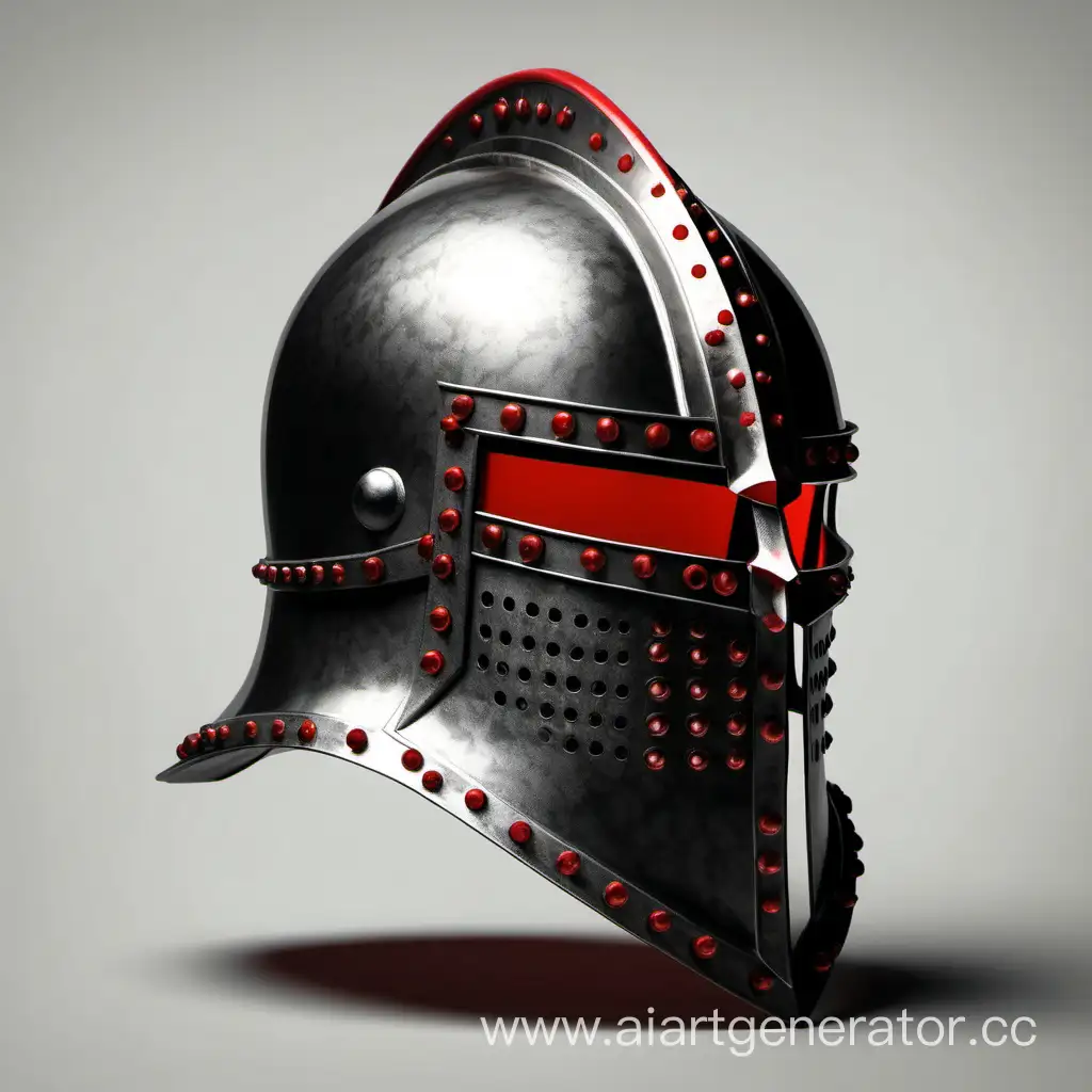 Medieval-Knights-Helmet-with-Striking-Red-Lenses-Authentic-Armor-Image