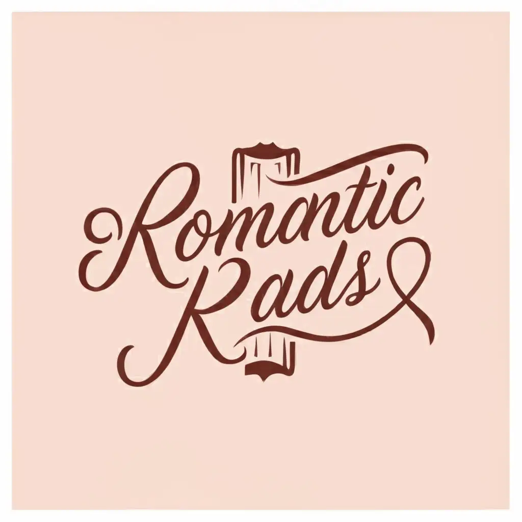 a logo design,with the text "Romantic Reads", main symbol:1. Font Style: Utilize a soft, cursive font that exudes elegance and romance.   
2. Legibility: Ensure the font is easily readable, even from a distance, to cater to passing cars.   
3. Incorporate a Book: Integrate a book symbol into the logo design to represent the essence of a bookstore.   
4. Color Palette: Opt for warm, inviting wine colors to evoke a sense of passion and sophistication.   5. Logo Text: Include the text 'Romantic Reads' in a prominent yet harmonious manner within the design.  ,Moderate,be used in Education industry,clear background