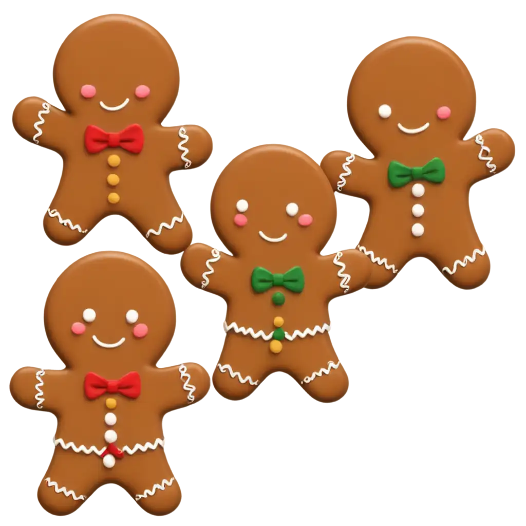 Adorable-PNG-Image-Chibi-Gingerbreadman-Enhancing-Whimsical-Designs-with-HighQuality-Graphics