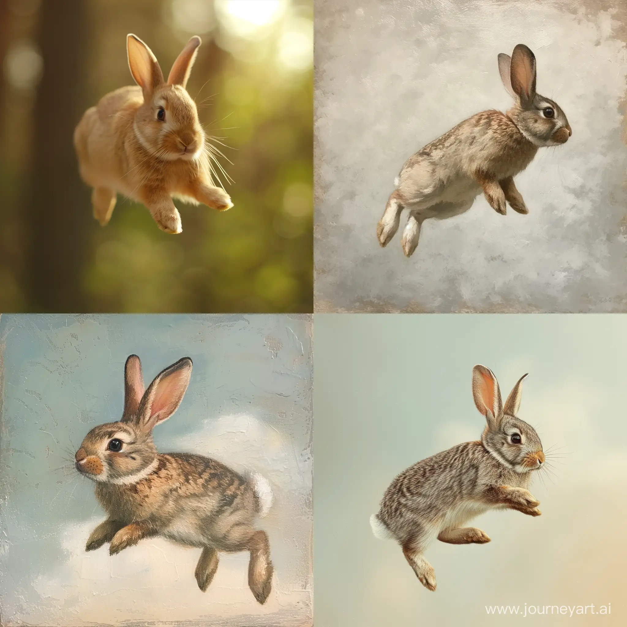 Graceful-Flying-Rabbit-in-Serene-Ambiance