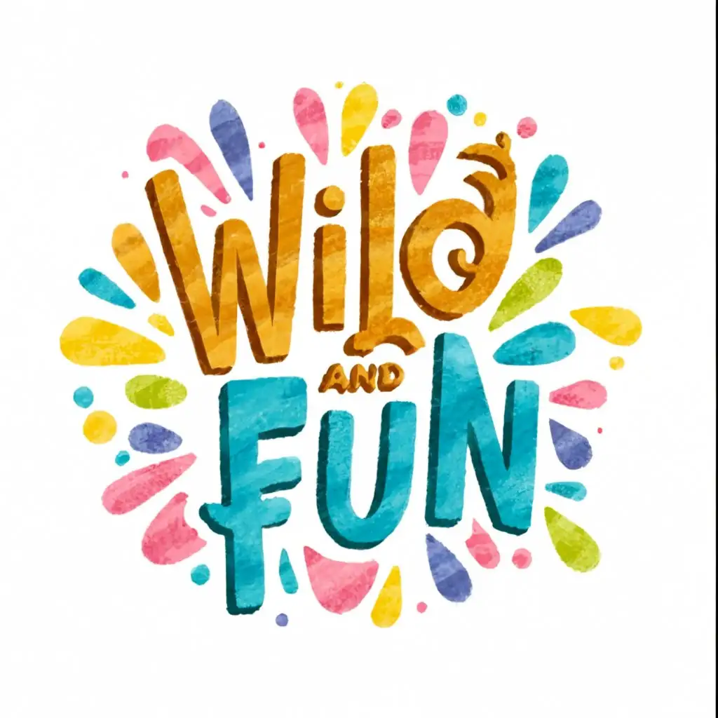 a logo design,with the text "Wild and fun", main symbol:Handdrawn painting,Moderate,be used in Entertainment industry,clear background