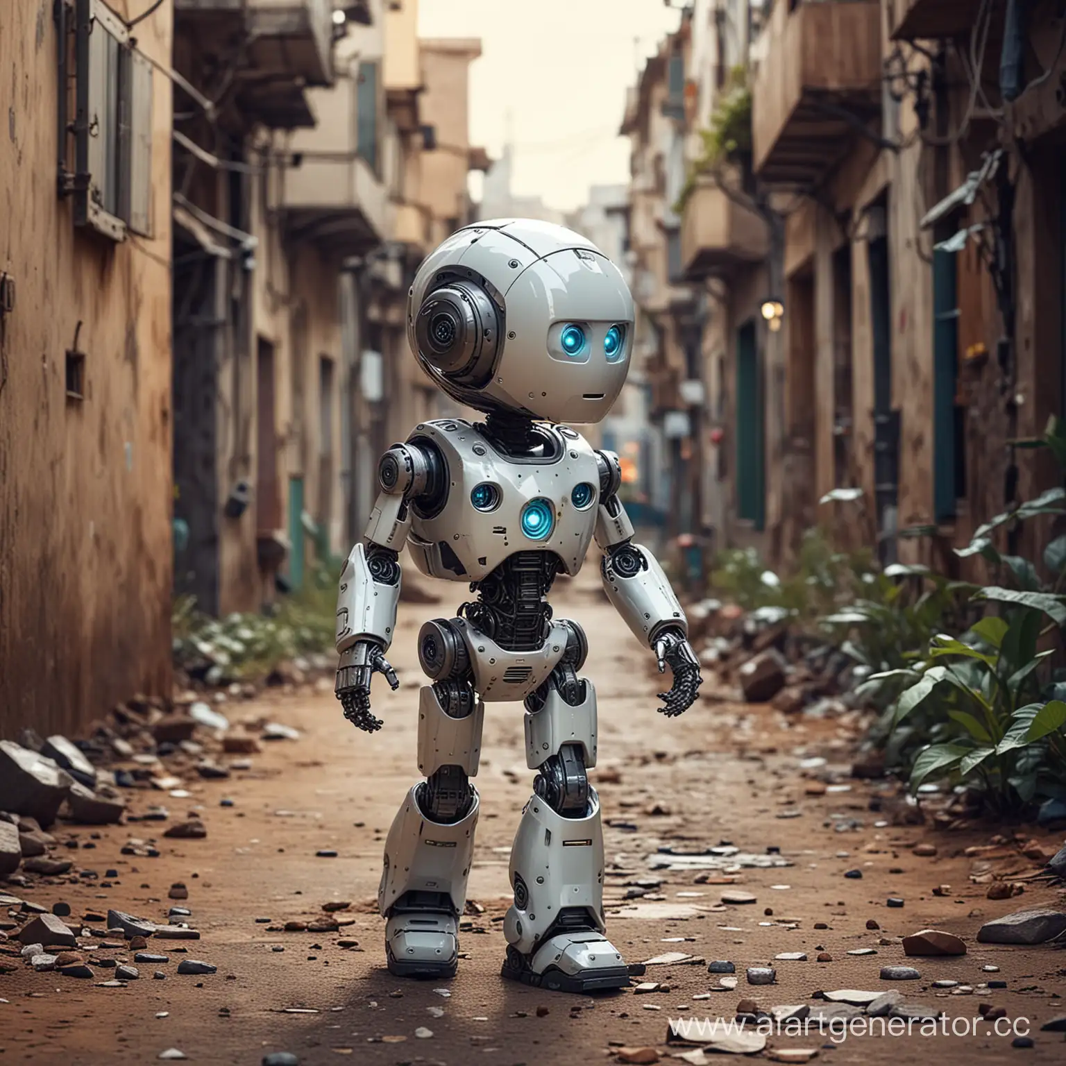 
ребёнок робот изучает мир