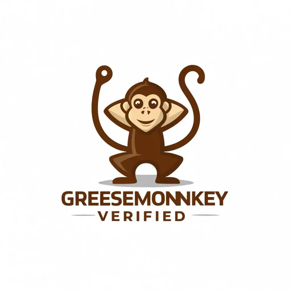 a logo design,with the text "GREESEMONKEY VERIFIED", main symbol:A monkey ,Moderate,be used in Automotive industry,clear background