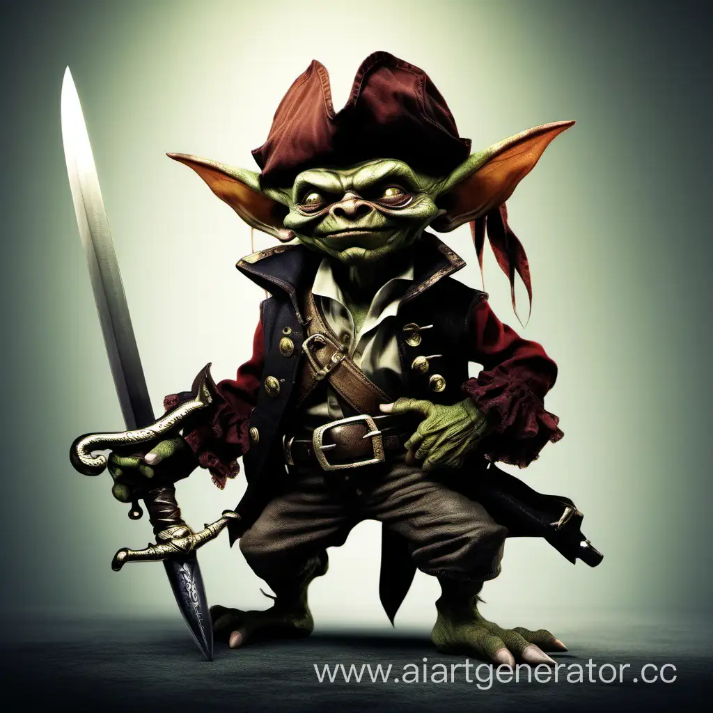 Fantasy-Goblin-Pirate-wielding-a-Sword