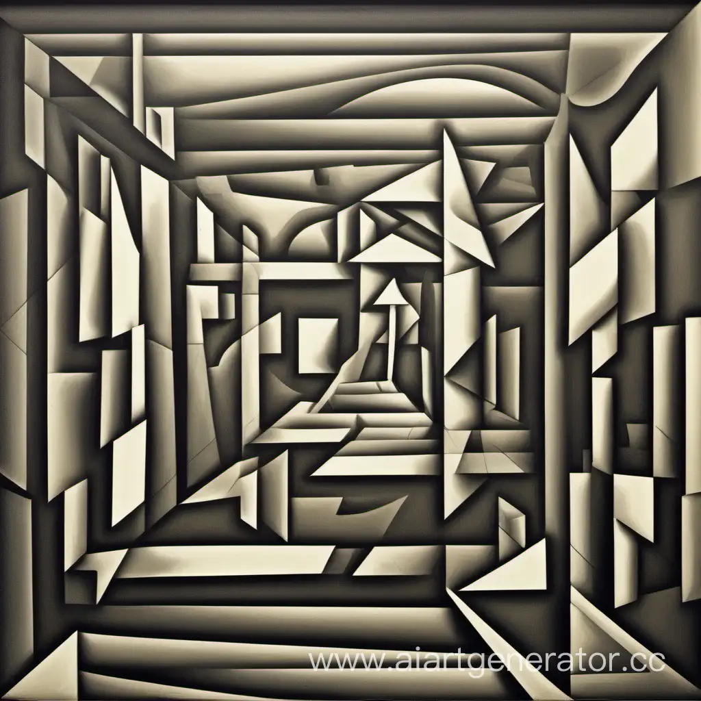 Abstract-Cubist-Portrait-with-Geometric-Shapes