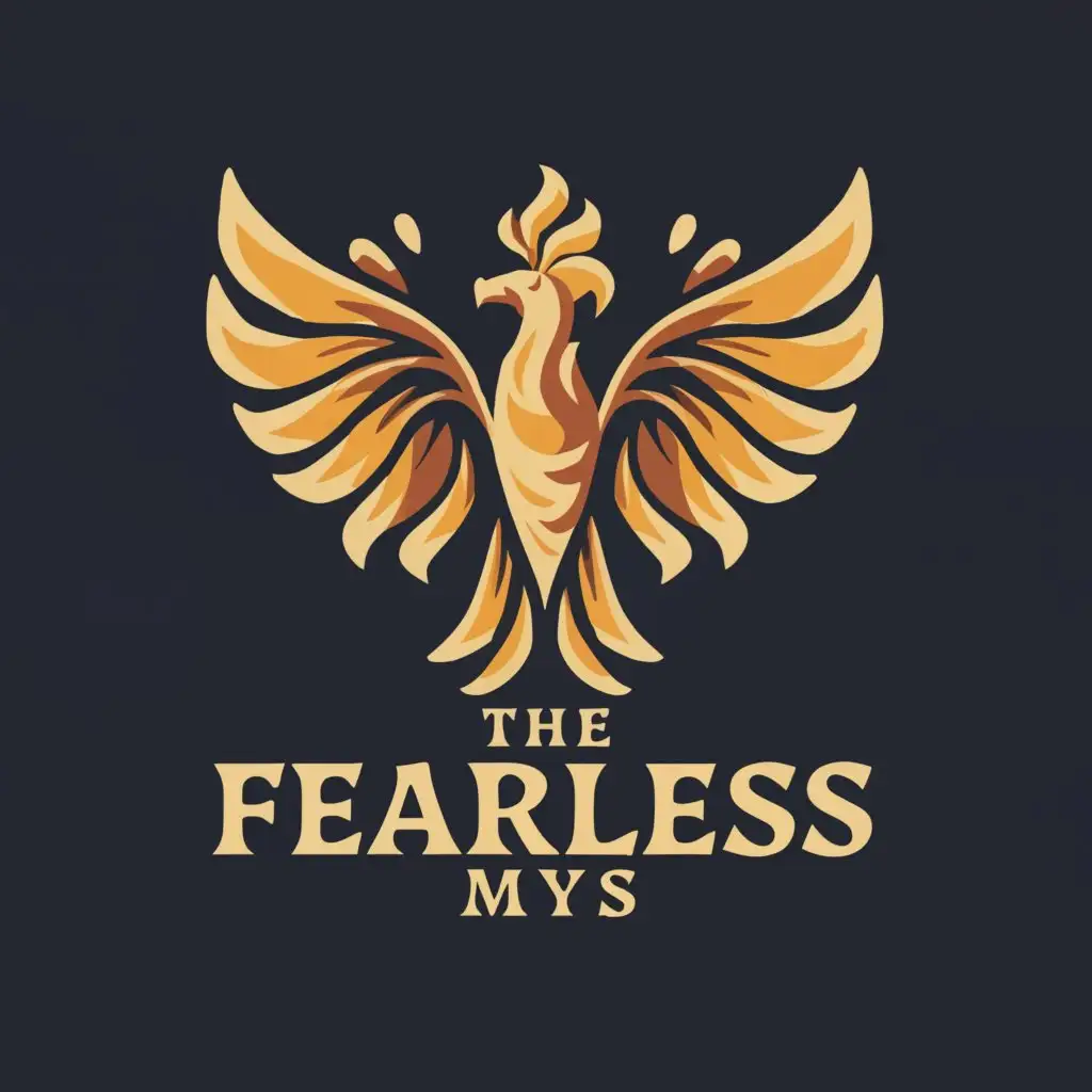 a logo design,with the text "THE FEARLESS MYS", main symbol:PHOENIX,Moderate,clear background