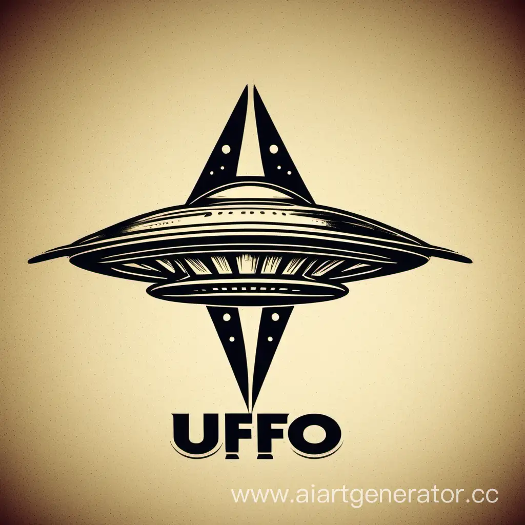 UFO-Logo-Design-with-a-Historical-Twist-Depicting-Extraterrestrial-Encounters