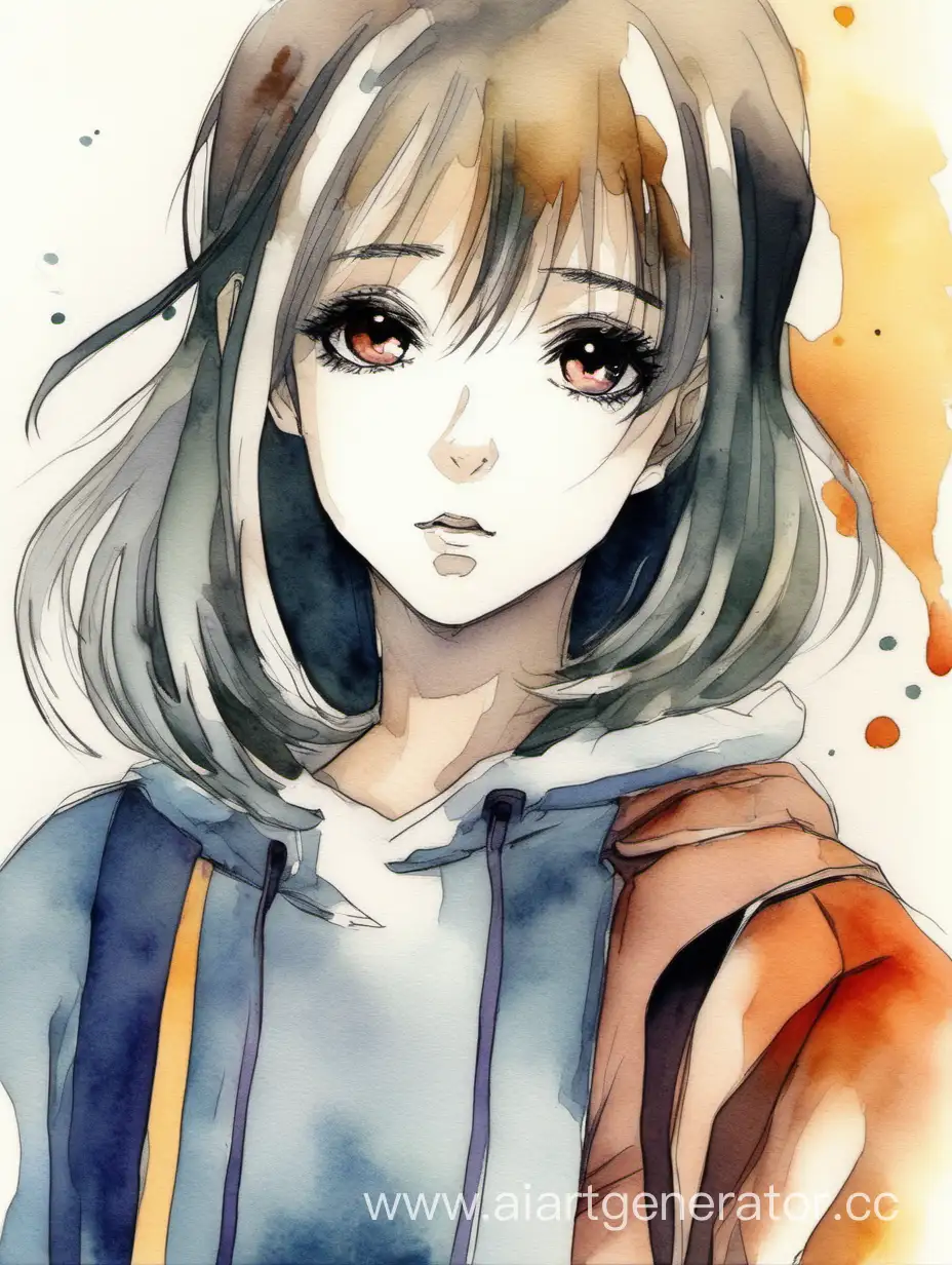 Manga-Girl-Portrait-in-Vivid-Watercolors