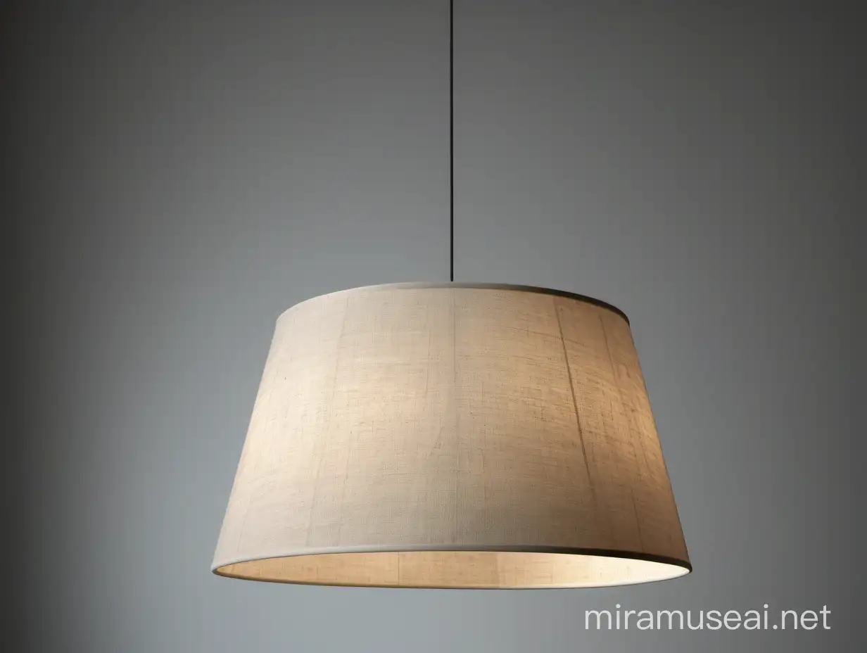  generate the photorealistic image of a  modern natural linen pendant lamp, inspired by an Asian lantern