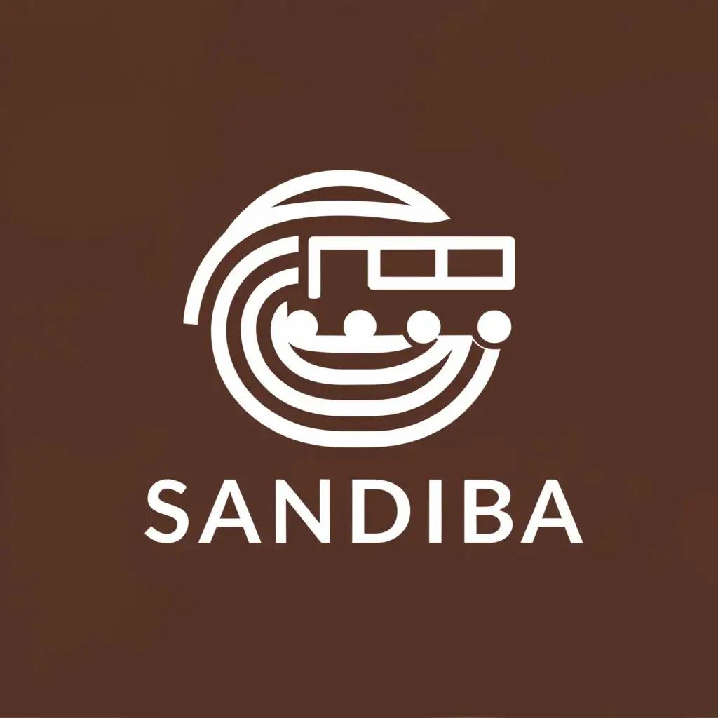 a logo design,with the text "Sandiba", main symbol:Tour,Moderate,be used in Travel industry,clear background