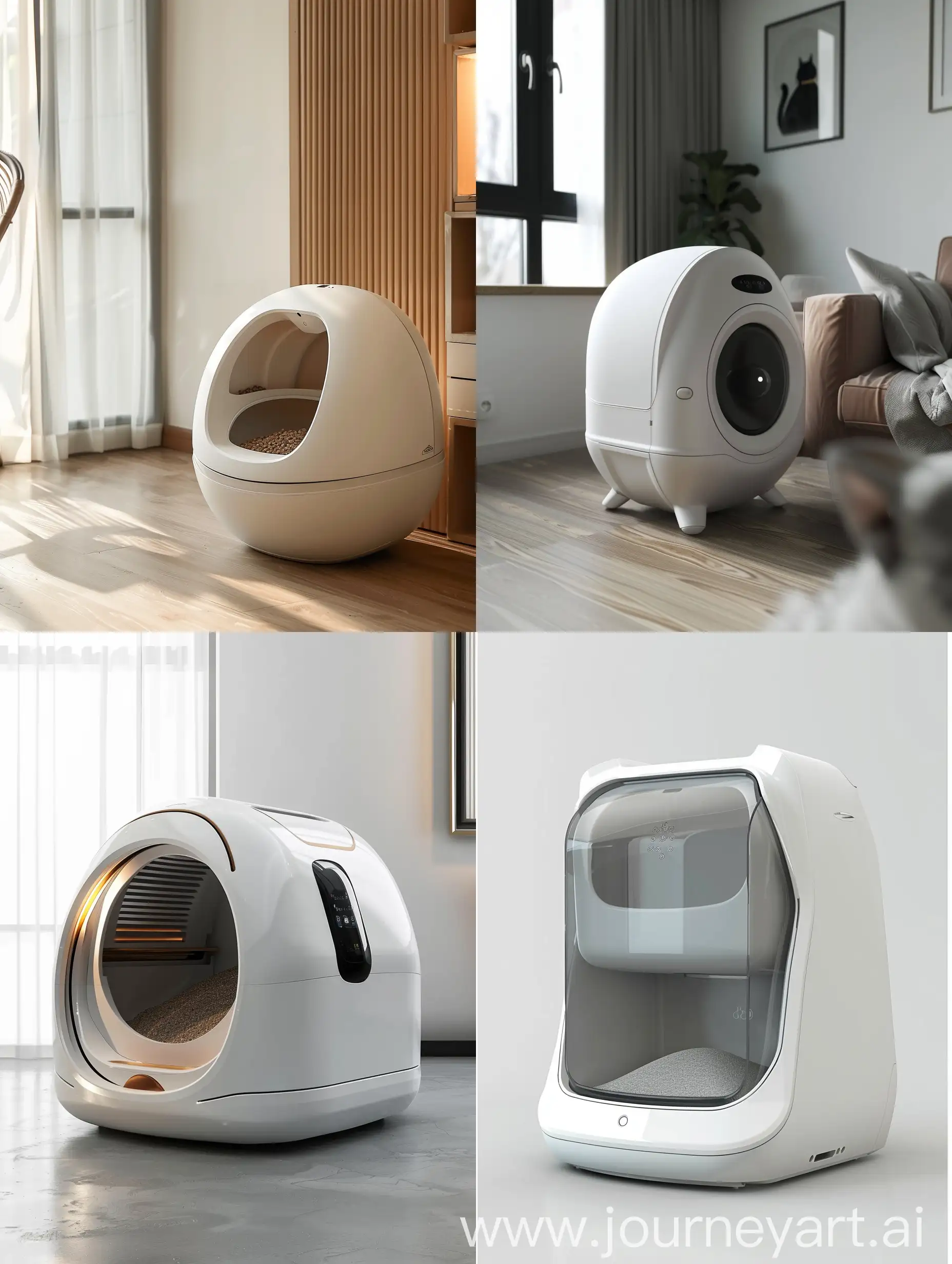 Modern-Automatic-Cat-Litter-Box-Innovative-Design-with-Sleek-Aesthetics