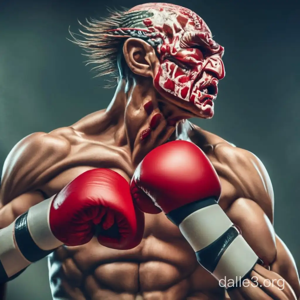 Freddy Krueger boxing side profile 