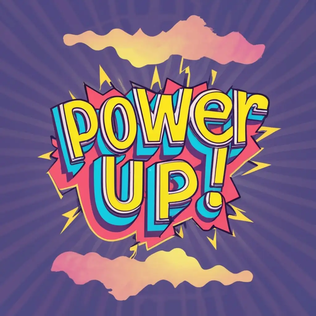 LOGO-Design-For-POWER-UP-Dynamic-90s-Vibes-and-Energetic-Typography