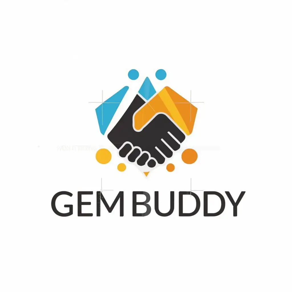 LOGO-Design-for-Gem-Buddy-Travel-Industry-Emblem-with-Handshake-Symbol-and-Clear-Background