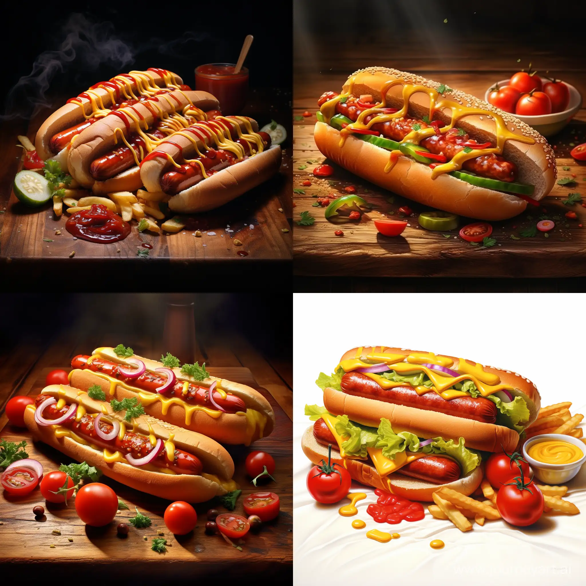 Realistic Hotdogs food picture