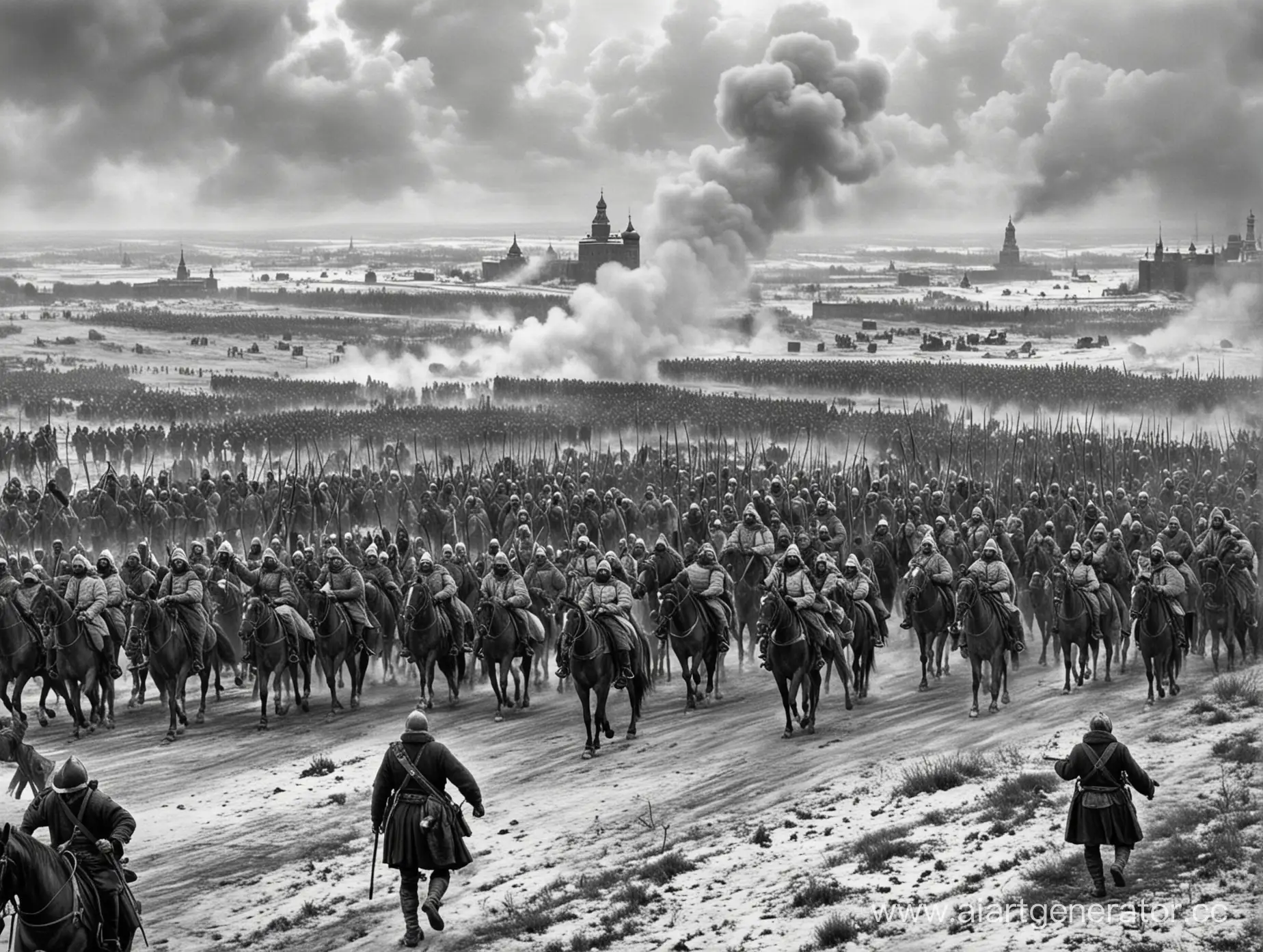 Moscow-1612-War-Scene-with-PolishLithuanian-Army-in-Black-and-White