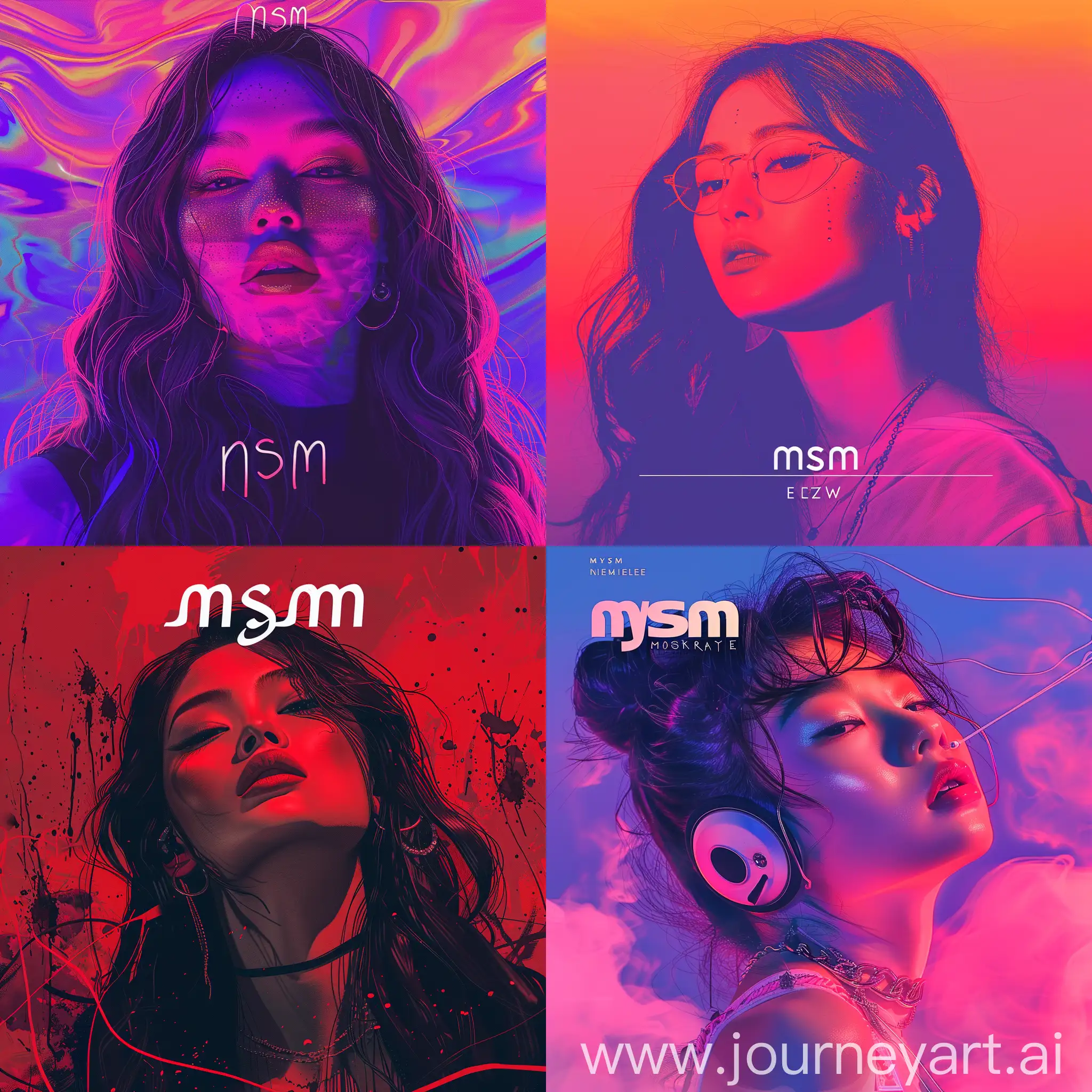 Design an event poster for music single release, the music artist name is 'mysm' and the song name