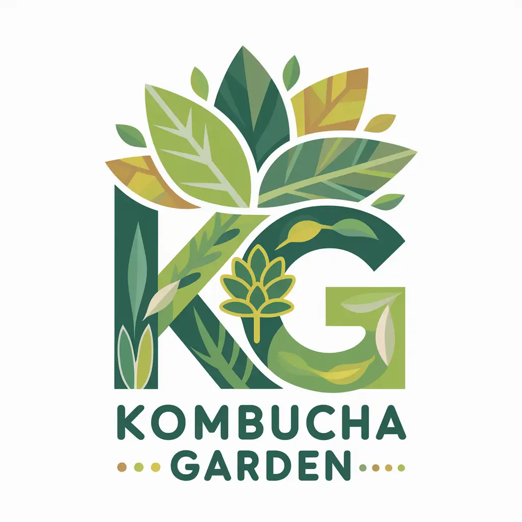 Vibrant Logo Design for Kombucha Garden Branding