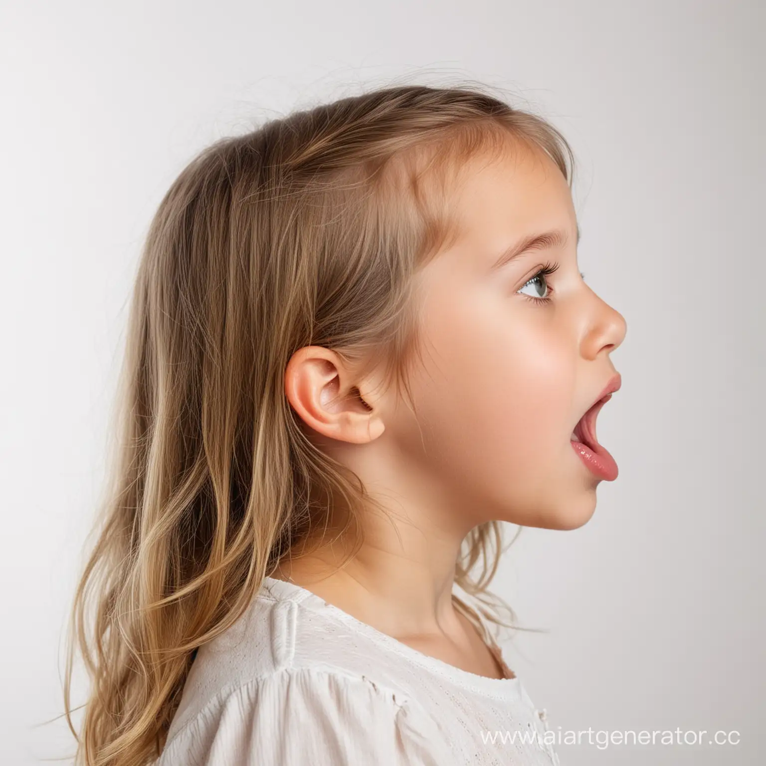 Young-Girl-Expressing-Joy-in-Profile-Against-White-Background