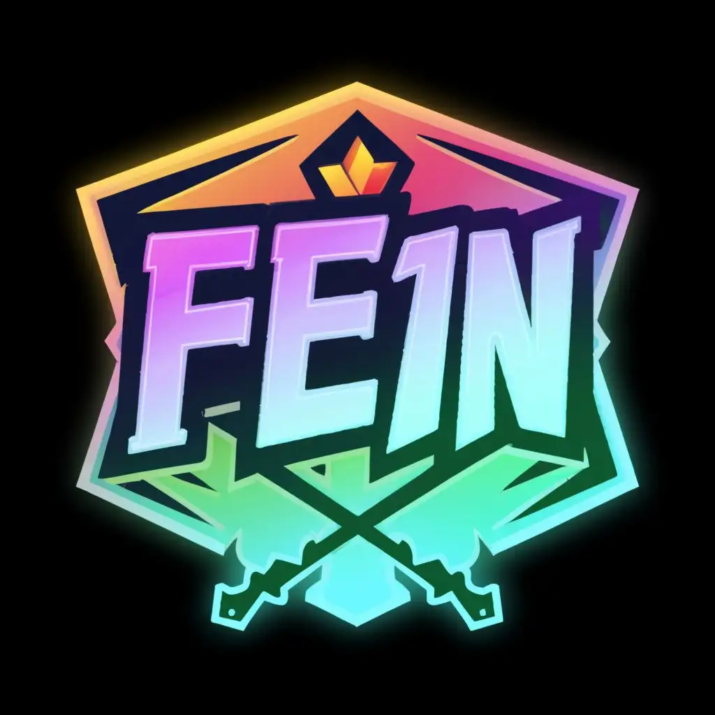 logo, Fortnite, with the text "FE1N", typography, be used in Internet industry